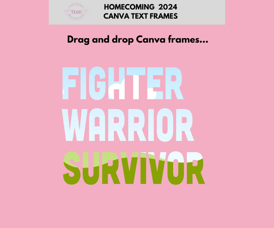 Cancer Awareness Canva Text Frames Bundle