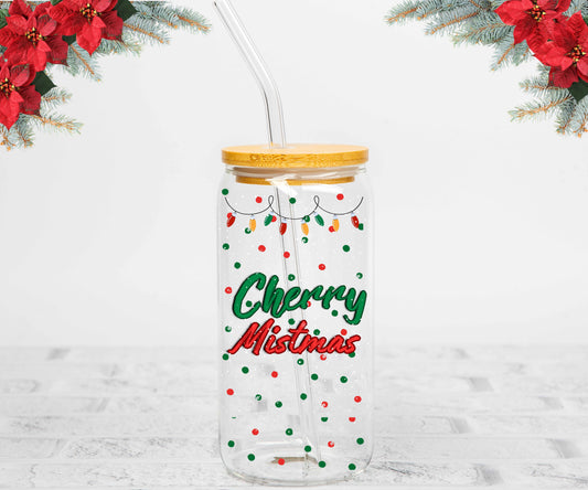 Cherry Mistmas Full Wrap Cup UV DTF Sticker