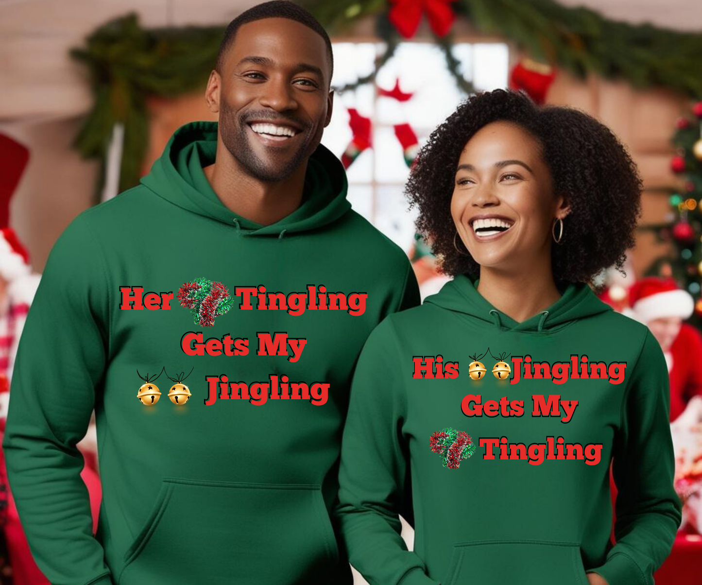 His Bells Jingling/HerTinsel Tingling DTF Transfer