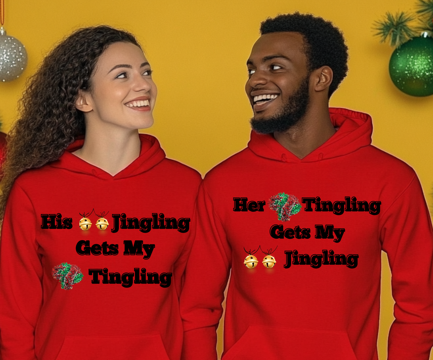 His Bells Jingling/HerTinsel Tingling DTF Transfer