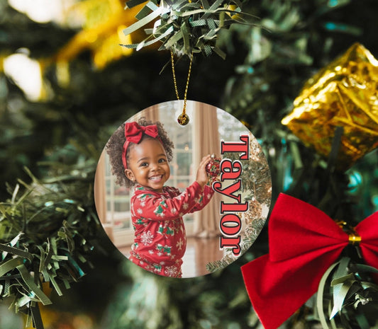 Custom Round Ceramic Ornament